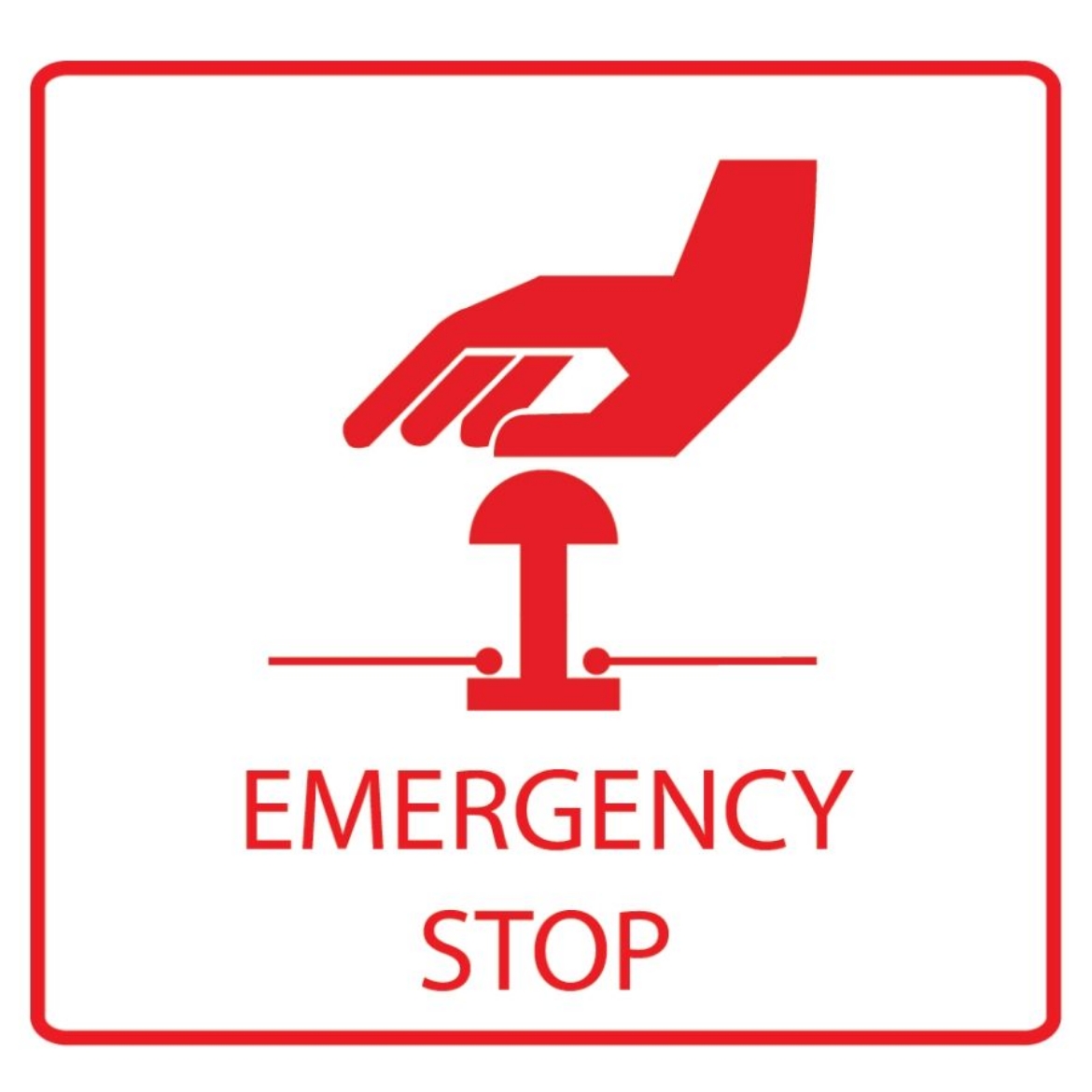 Picture of Sign Label Emergency stop